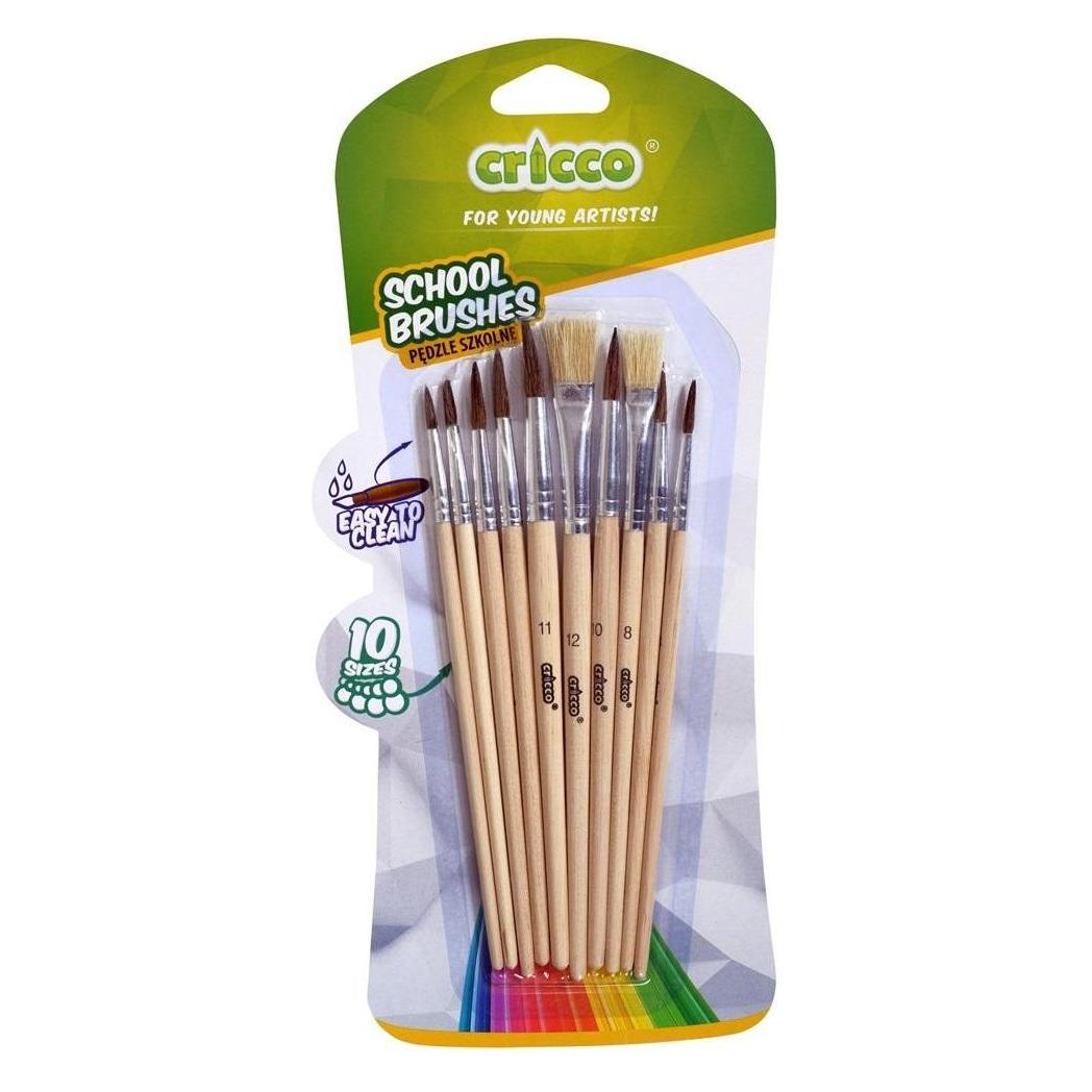 Teka Schulpinsel aus Holz 10 Stück CRICCO (47996304)