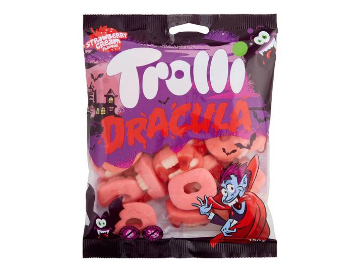 Trolli Dents de Dracula Bonbons gélifiés Saveur fraise 100 g