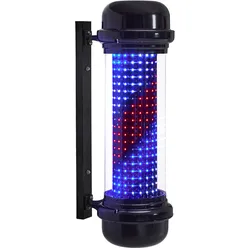 BarberPub Barber Pole Barbierstab, Barbershop Friseurstange mit LED Leucht Salon Einrichtung, Friseursalon, Barbier Stange Licht, Wandmontage, 71 CM Barber Equipment, Energie Sparen L047BC