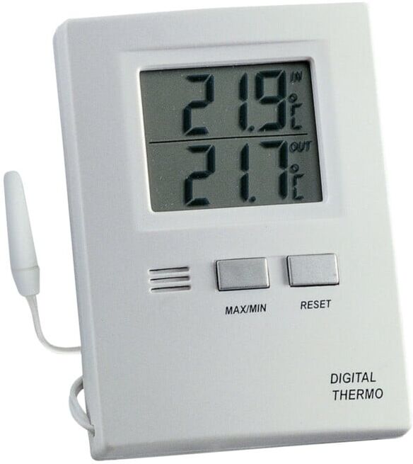 TFA Dostmann Thermomètre Max-Min électronique, intérieur et extérieur (301012)