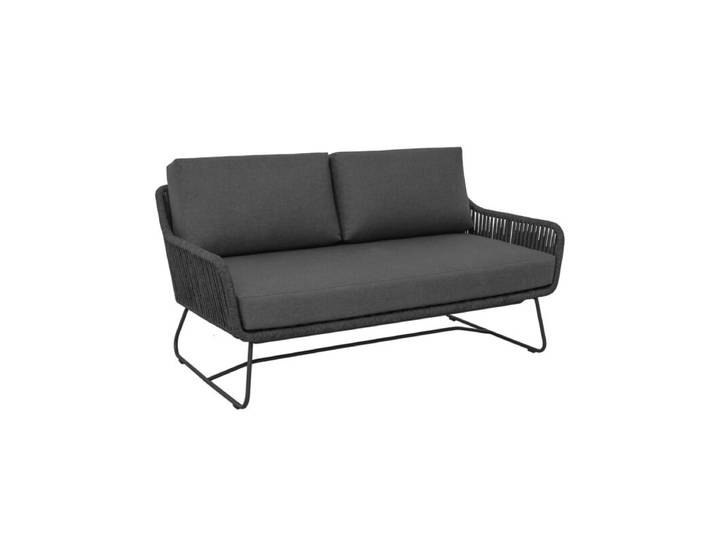 CASA DOMA Ribera 2-Sitzer Loungesofa mit Kufen - Sitzschale L-Form Modern Country
