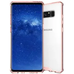 Handy Tasche für Samsung Galaxy Note 8 Case Schutz Hülle Cover Transparent Pink
