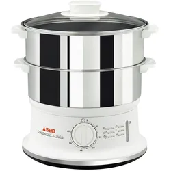 SEB VC145100, Dampfgarer + Reiskocher, Weiss