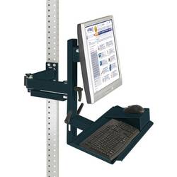 Manuflex ZB3628.7016 Ergonomie Monitorträger für UNIVERSAL und PROFI mit Tastatur- und Mausfläche, VESA-Adapter 100 mm