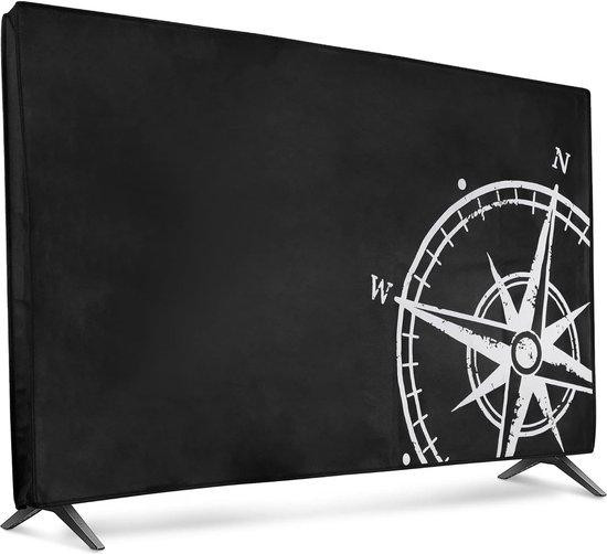Unyqoos TV-beschermhoes, 55 inch, wit/zwart