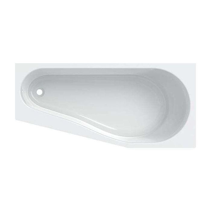 Geberit Renova Badewanne 657261000 160 x 75x 43 cm, Fünfeck, links, Abgang Fußende, weiß