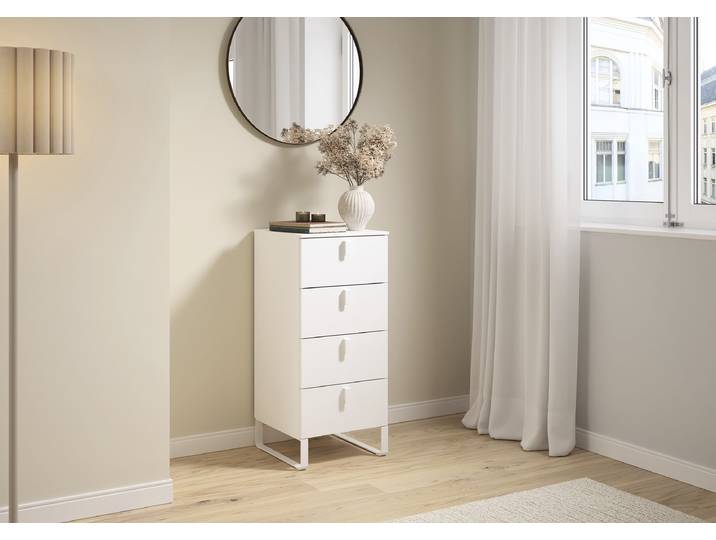 Commode Liora - 91 cm 40cm Blanc/Blanc alpin