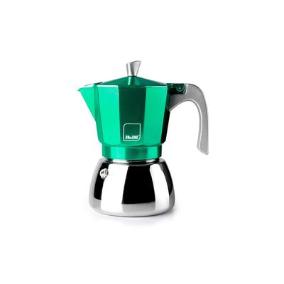 IBILI - Elba Green Espressokocher, 3 Tassen, 150 ml, Aluminiumguss, Edelstahlboden