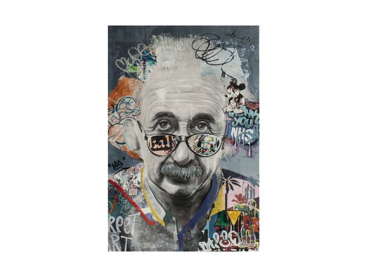 Handgemaltes Bild „Brillianter Physiker“ 80 x 120 cm Multicolor Crea Collection