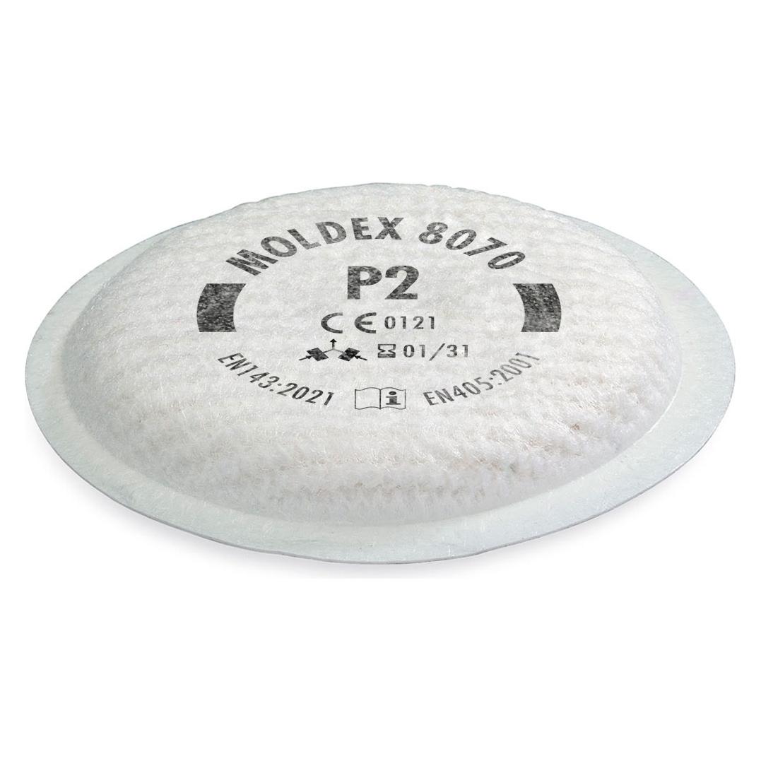 Moldex Partikelfilter 807001 EN 143:2000 + A1:2006 P2 R D f. Serie 8000 (Atemschutzmaske Ersatzfilter) (807001)