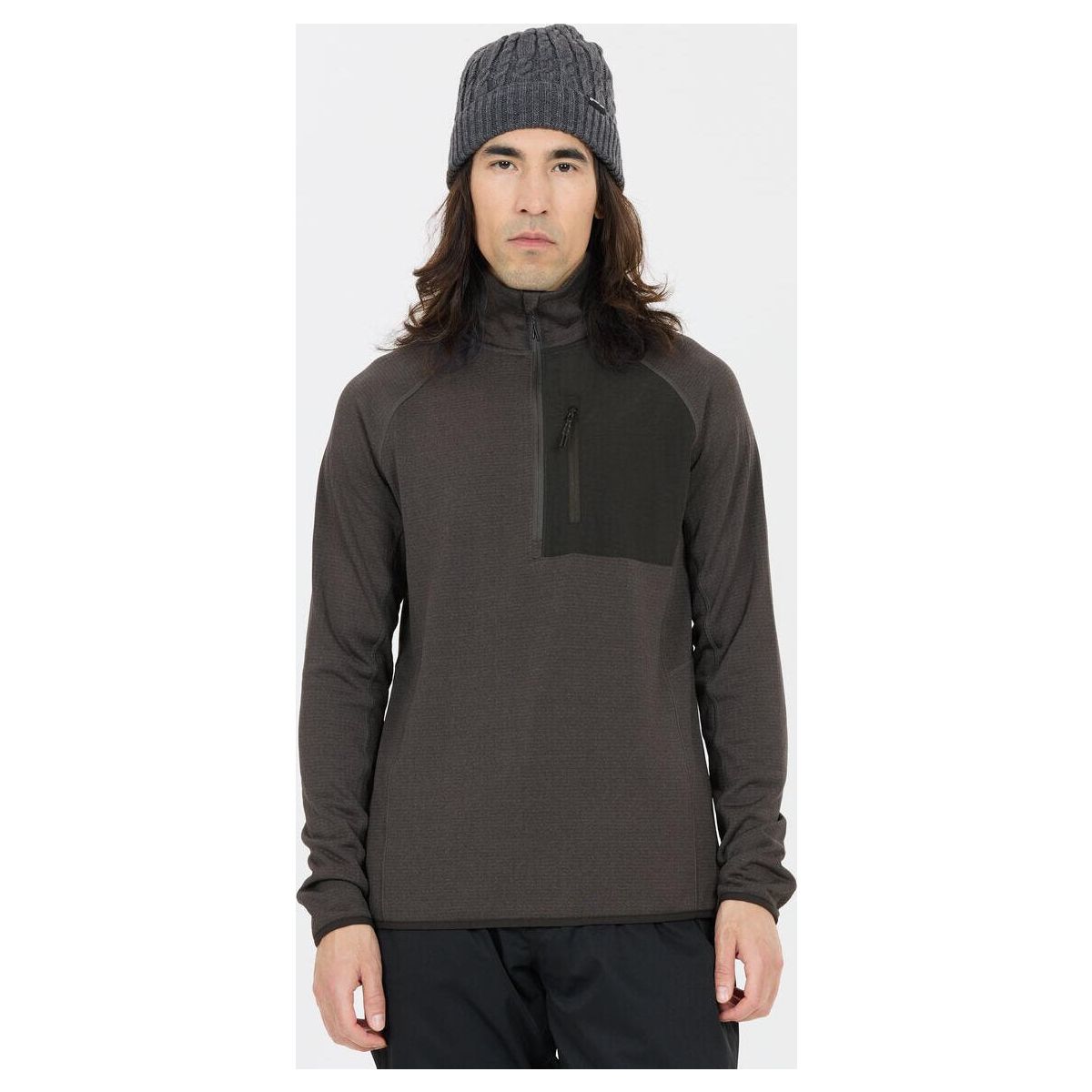 Whistler Helge M Half Zip Midlayer dark grey melange (1011) L W243248-1011-L
