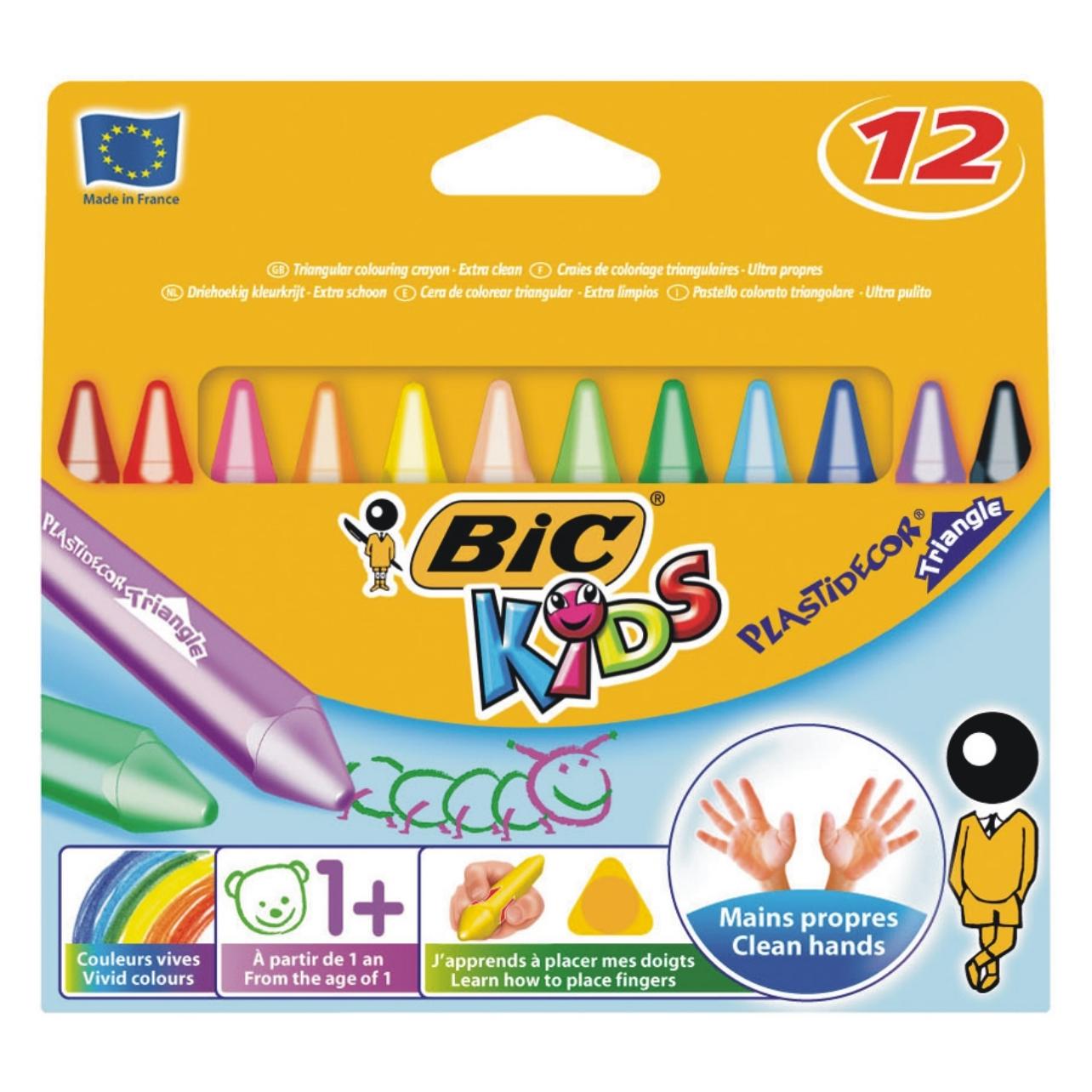 Bic Plastidecor Dreieck Farbe Kreide (12x) (8297732)