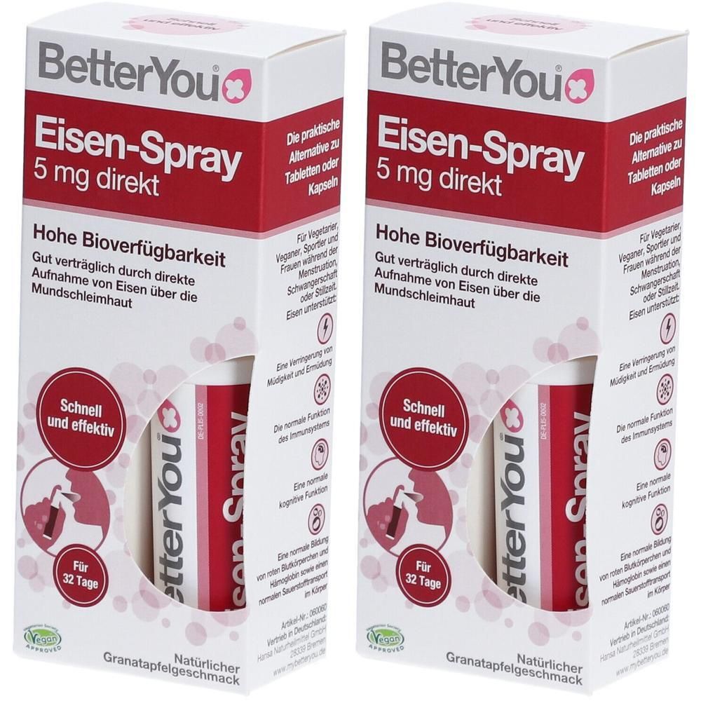 Betteryou Eisen-Spray direkt 2x 2x25 ml Spray