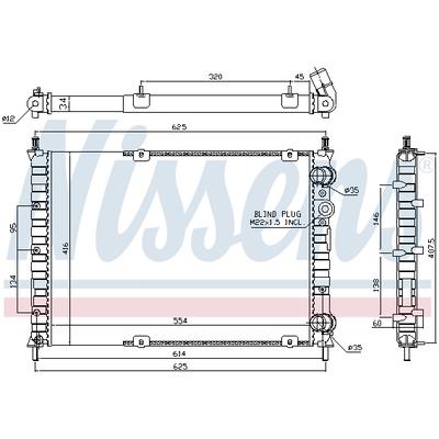 NISSENS Kühler, Motorkühlung 61879a für Fiat