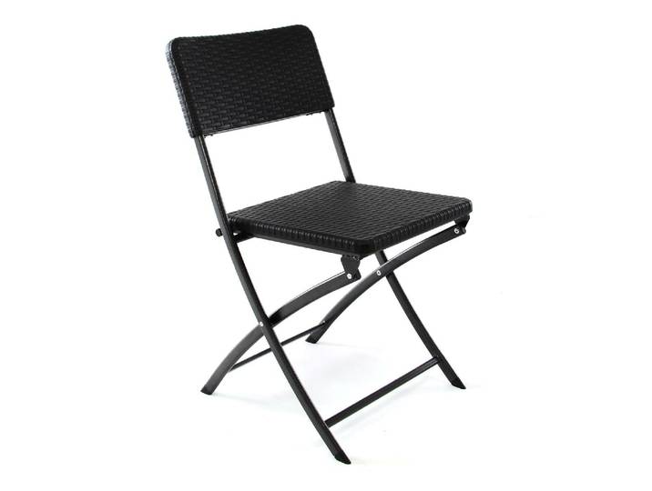 Gartenstuhl VCM Klappstuhl Gartenstuhl Rattan-Optik , schwarz, Obermaterial: 100% Kunststoff plastic., Stühle, Gartenstuhl