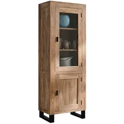 WOLFMÖBEL Vitrine Yoga 2.0 Holz Braun Sheesham