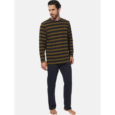 Schlafanzug BABISTA "Schlafanzug JALON", Herren, Gr. XXL, blau (dunkelblau), Obermaterial: 100% Baumwolle CO., Homewear-Sets Schlafanzug
