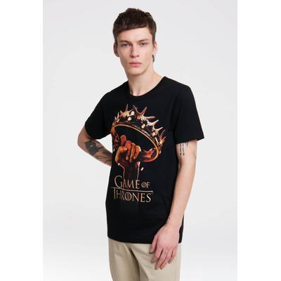 T-Shirt LOGOSHIRT "Game of Thrones - Krone", Herren, Gr. S, schwarz, 100% Baumwolle, bedruckt, normal, Rundhals, Shirts T-Shirt, mit Game Of Thrones-Frontprint