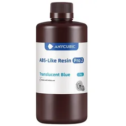Anycubic UV/LCD ABS LIKE PRO2 TRANSL BLUE 1kg (ABS, 1000 g), Filament, Blau, Transparent