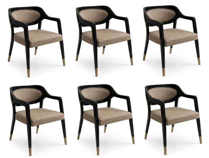 Xlmoebel Essgruppe Exklusive 6 Stühle mit elegantem Design und hohem Sitzkomfort, (6-tlg., 6-tlg)