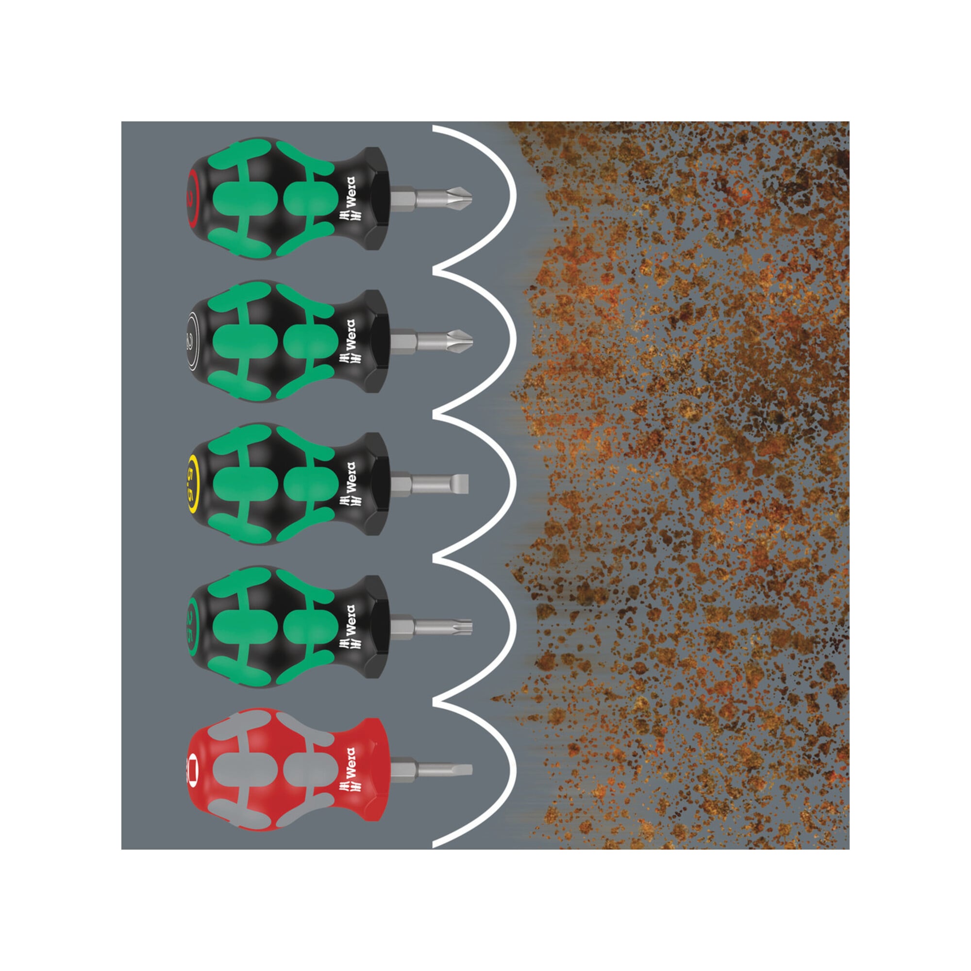Wera Stubby Set 3 Schraubendrehersatz, 5-teilig (05008872001)
