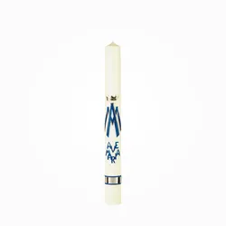 Jaspers Kerzen Marienkerze Ave Maria MK7 mit 10% Bienenwachs Elfenbein 600 x Ø 80 mm, 1 Stück