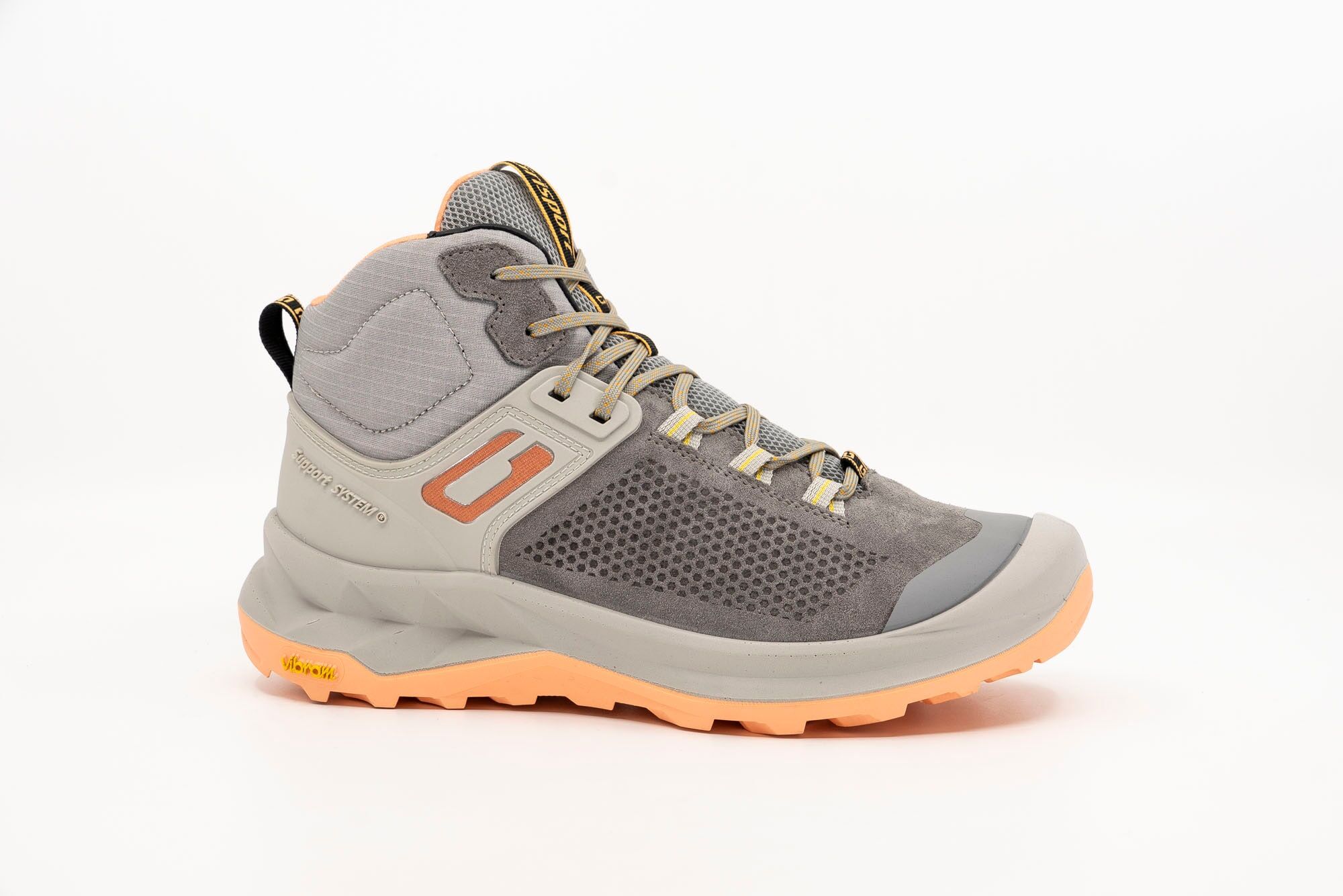 Wanderschuh GRISPORT "Grisport Vesuvio Vibram", Gr. 41, Normalschaft, grau (beige), Microfaser, Textil, unifarben, Basic, Schuhe Wanderschuh, wasserabweisend,atmungsaktiv,Vibram beige 41, Normalschaft