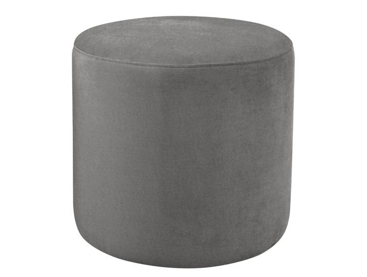 Repose-pieds capitonné Moulton 45 x 46cm Gris/Gris Velours Onoli: Gris