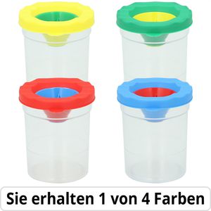 Spirit Wasserbecher 406245, Pinselbecher, Deckel mit Rillen zur Pinselablage farbig sortiert