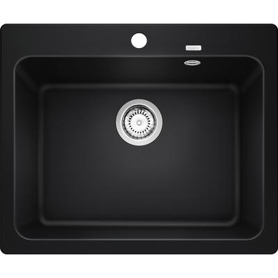 Granitspüle BLANCO "NAYA 6", schwarz, B:62cm H:22cm T:51cm, Verbundwerkstoff, Küchenspülen