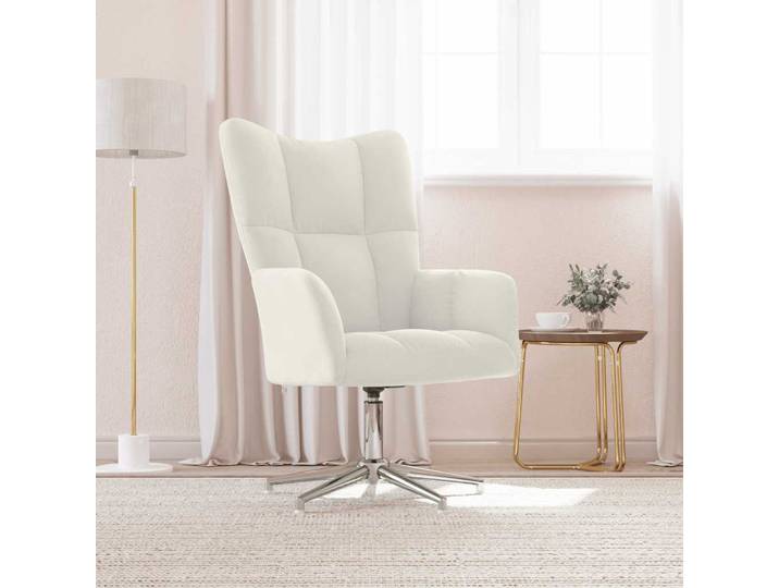 vidaXL Relaxsessel Cremeweiß Samt