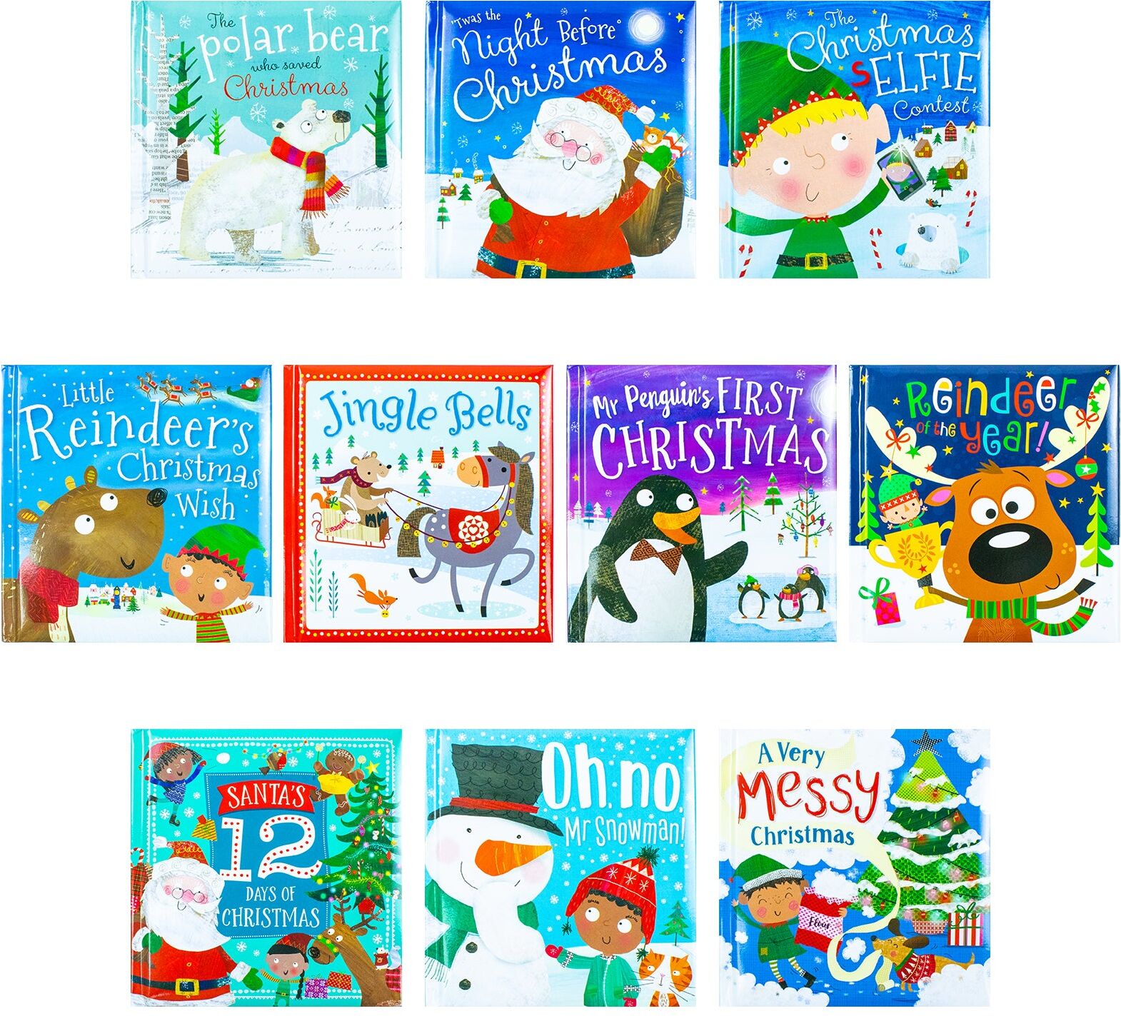 Make Believe Ideas Christmas Storybook Collection 10 Books Set Board Book - Perfect for Ages 0-5 Years - Fun and Engaging Storybooks