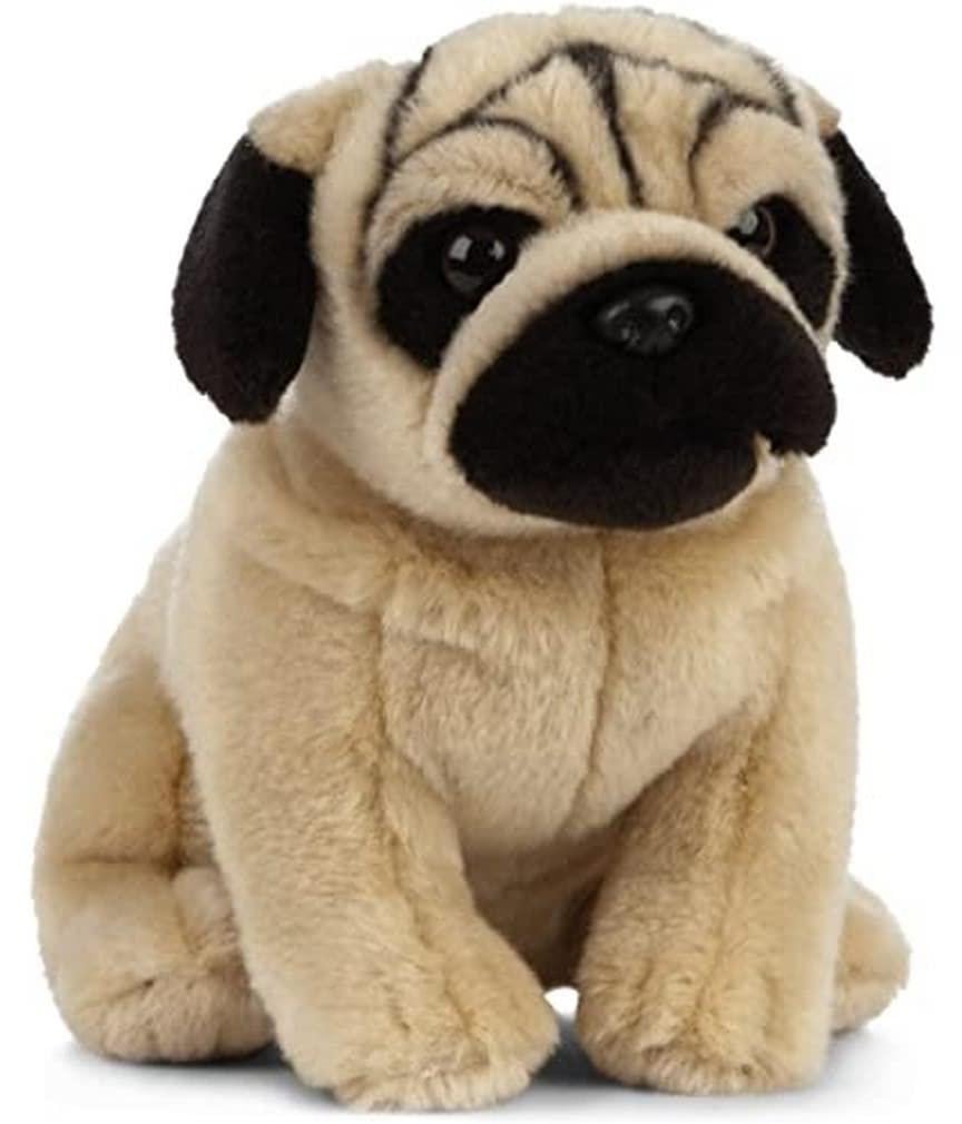Living Nature Knuffel Mopshond Pluchen Hond 20 cm