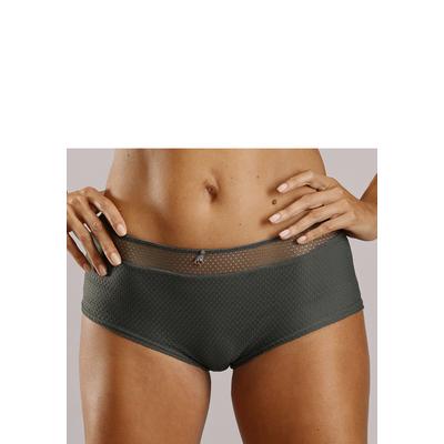 Panty NUANCE BY LASCANA, Damen, Gr. 48/50, Microtouch, grün (dunkelgrün), Microtouch, Obermaterial: 85% Polyamid, 15% Elasthan, figurbetont, Unterhosen Panty, mit feiner Zierschleife und Schmuckaccessoire