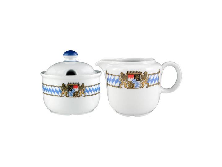 Seltmann Weiden Milch- UND Zuckerset Compact Bayern bunt 2-tlg., Mehrfarbig, Keramik, 2 cm, Küchenzubehör, Vorratsbehälter, Zuckerdosen
