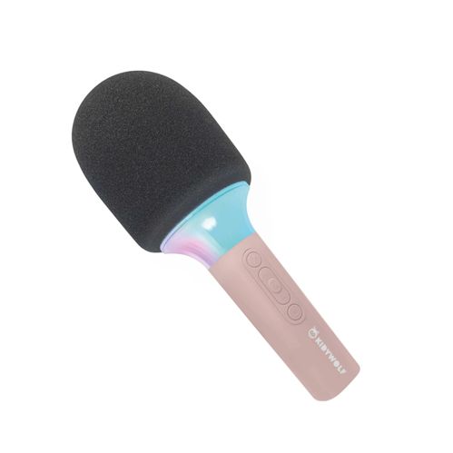 Kidywolf Mikrofon Bluetooth mit Licht rosa