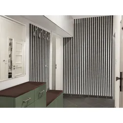 Akustikpaneel DecoLine, Travertin grey, 2400x561x19 mm, 3-seitig foliert
