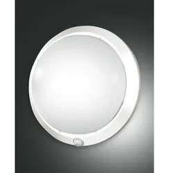 Fabas Luce Wand- / Deckenleuchte ARMILLA mit IR-Sensor, IP44, E27, Bajonettverschluss, Kunststoff, weiß FAB-2796-61-102