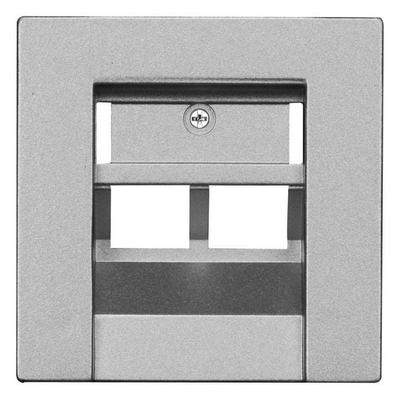 Opus 2fach Einsatz ISDN, Anschlussdose 55 Aluminium, Silber 512.452.43 1St.