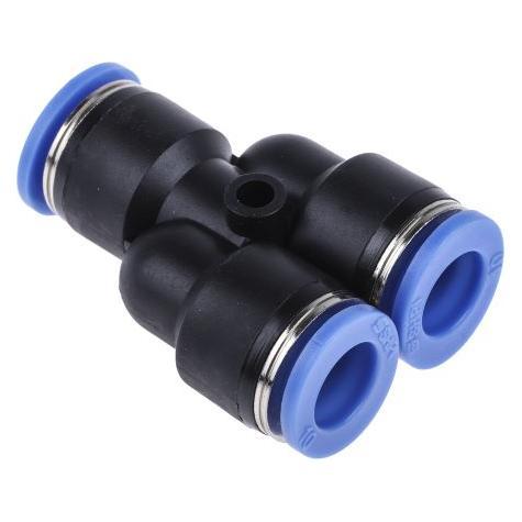 RS PRO Equal Y Fitting, 10 mm (Rohrverschraubung) (9160921)