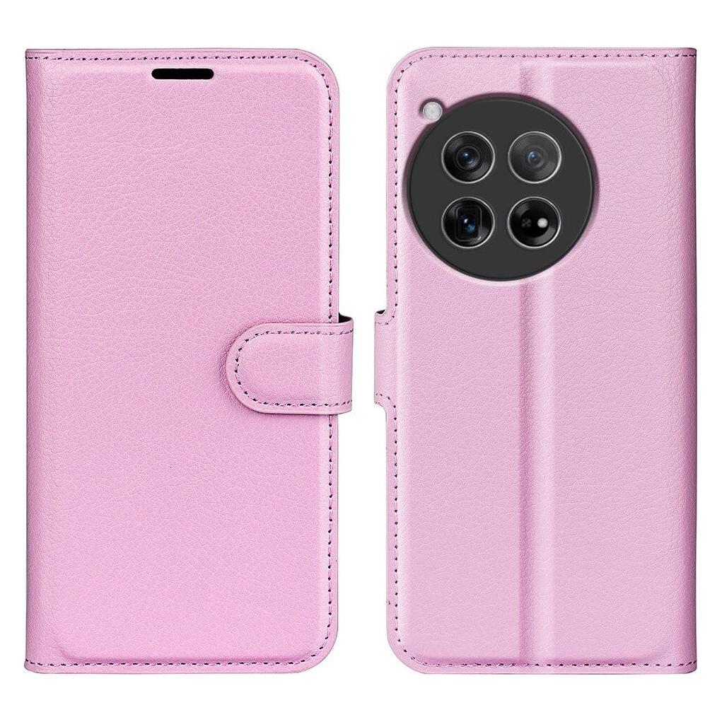 Cover-Discount OnePlus 12 - Leder Etui Hülle rosa (OnePlus 12) (660179084B)