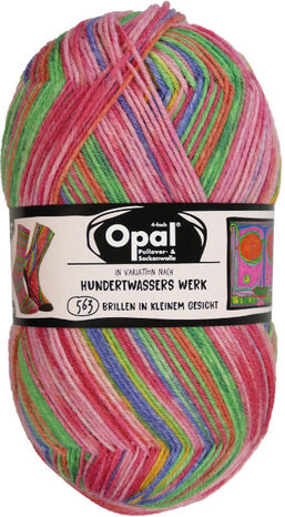Opal Sockenwolle "In Variation nach Hundertwasser Werken", 4-fach