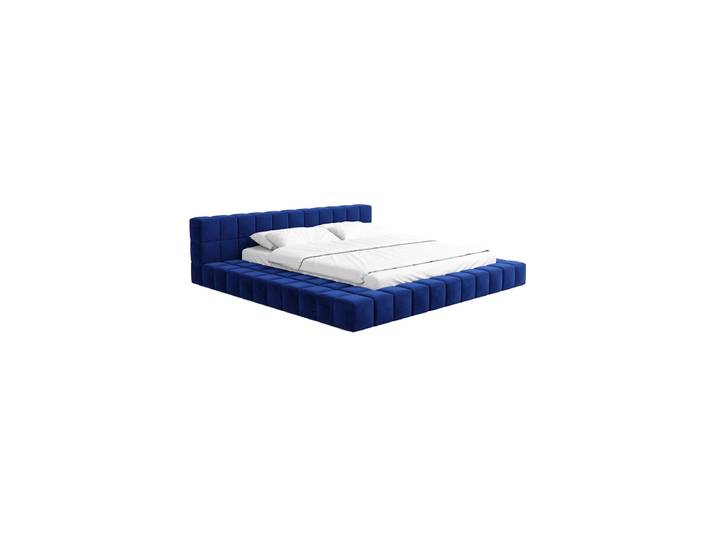 Design Polsterbett „Sora“ mit Ablagefach, Samt Dunkelblau BLOOMINGLOFT Collection