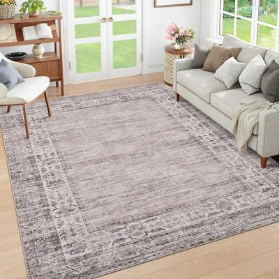 Garvee Vintage Modern Aesthetic Bordered Area Rug