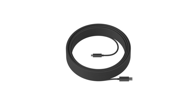 Logitech USB-Kabel von USB Typ-A zu USB-C (25m, schwarz) 939-001802