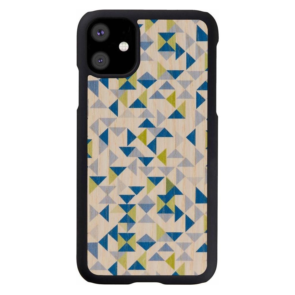 Man&Wood SmartPhone case iPhone 11 blue triangle black (Apple iPhone 11) (M8268B)