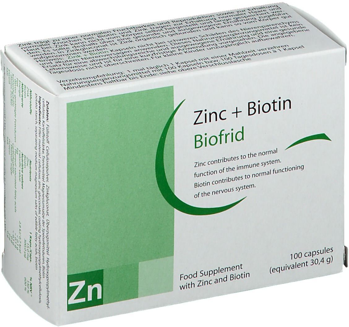 Biofrid Zink+Biotin Kapseln 100 St