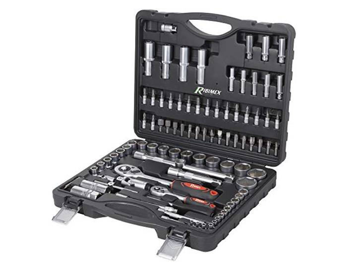 Ribitech - Coffret clés à douilles Pro au chrome vanadium 94 pièces - PRKOUT94/M