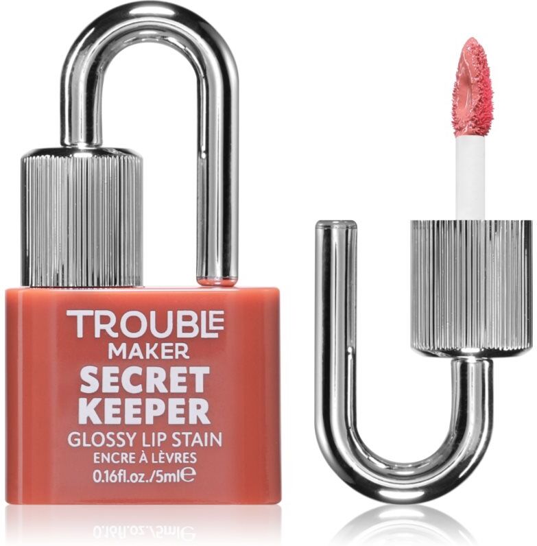 Trouble Maker Secret Keeper Lip Gloss Stain lip stain with long-lasting effect shade Undercover Pink Nude 5 ml