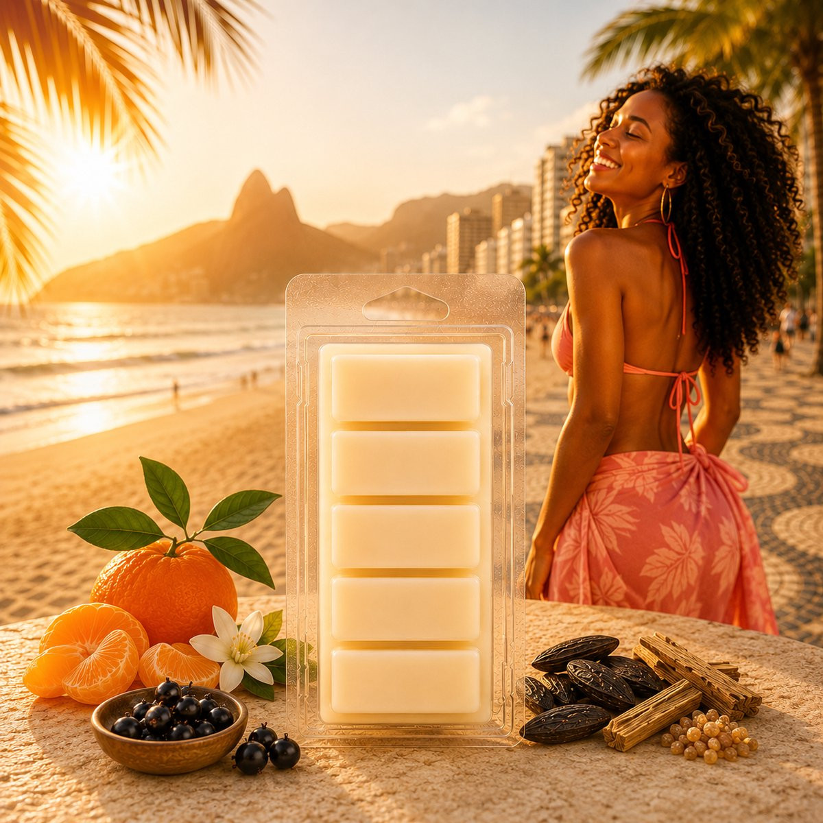 Snapbar Waxmelts Janeiro Bom 40 - 55 gram - Vegan Sojawas Huisparfum